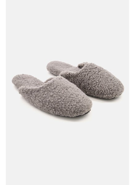 اشتري Women Textured Slip On Homewear Slipper, Grey في السعودية