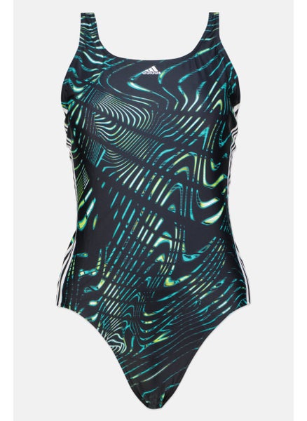 اشتري Women Allover Print One Piece, Black Combo في الامارات