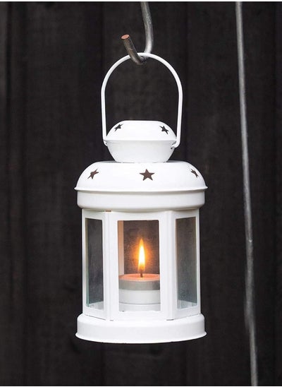 اشتري Small metal candle holder in the shape of a Ramadan lantern, 18 cm في السعودية