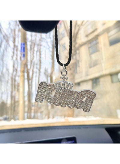 اشتري Car Pendant Fancy Diamond KING Logo Fancy Pendant 1 Pcs Car Mirror Hanging Pendant في السعودية