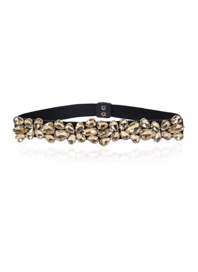 Buy KASTWAVE Rhinestone Skinny Belt Floral Elastic Belt for Lady in Saudi Arabia