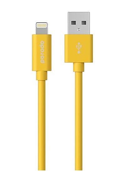 Buy PVC Lightning Cable 1.2m 2.4A - Yellow in UAE