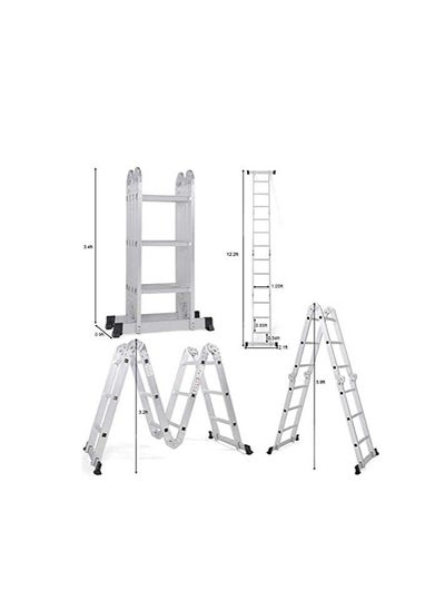 Buy Multi Purpose Folding Step Ladder Platform Extendable Scaffold Ladder in UAE