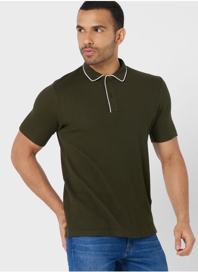 Buy Waffle Polo Shirt in Saudi Arabia