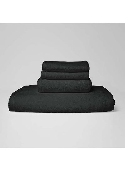 Buy 4 Pieces Set by La'Marvel, Black 600 GSM 100% Cotton Hotel Towels in Saudi Arabia