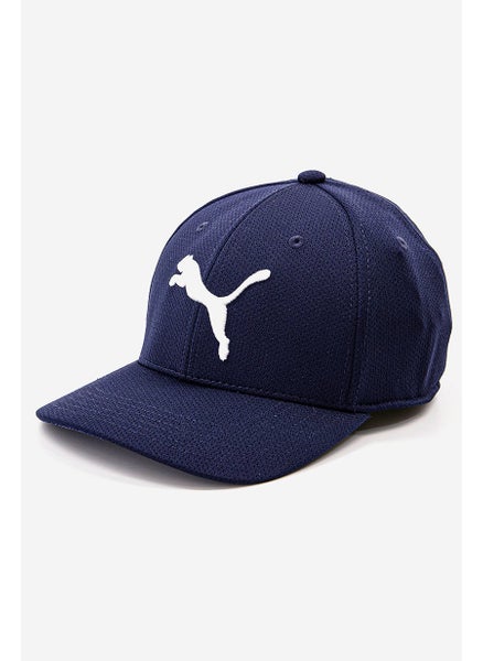 Buy Men Embroidered Logo Cap, Navy Blue in Saudi Arabia