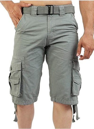 Buy fjackets Grey Cargo Shorts Mens For Casual Wear in UAE