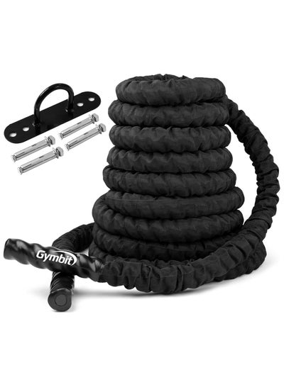 Buy CrossFit Battle Rope With Nylon Sleeve and Anchor for Core Strength Training, 10M x Ø50MM in Egypt