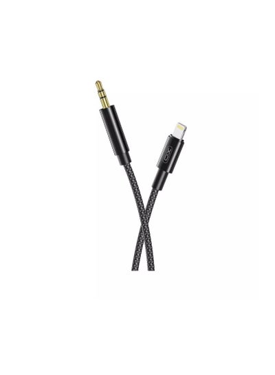 Buy XO R211A 3.5MM to Lightning Audio Cable QC Certified 3.5 mm headphone Jack cable Male Aux Stereo Audio Cable Compatible with apple until 14 pro max - black- aux iphone in Egypt