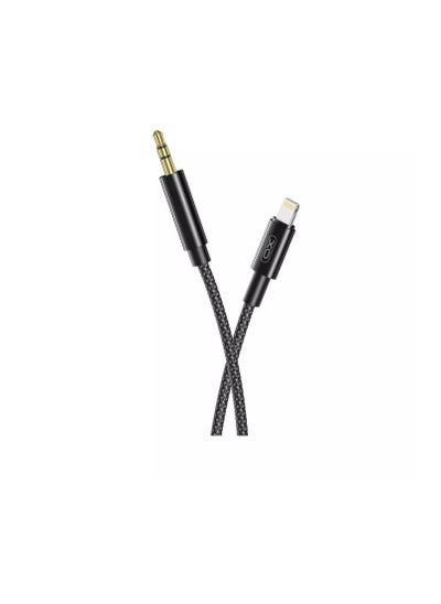 Buy XO R211A 3.5MM to Lightning Audio Cable QC Certified 3.5 mm headphone Jack cable Male Aux Stereo Audio Cable Compatible with apple until 14 pro max - black- aux iphone in Egypt