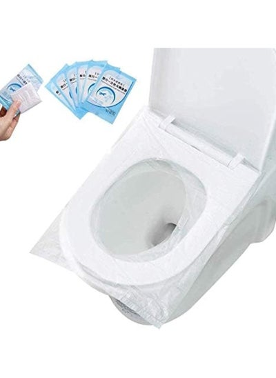 Buy 25 Piece Portable Waterproof Disposable Toilet Seat Covers Set Suitable for Children and Pregnant Women Each Individually Wrapped Clear Eraser in Egypt