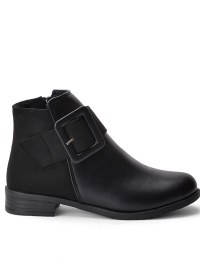 Buy Ankle Boots With Accessories G-15 Leather - Black in Egypt