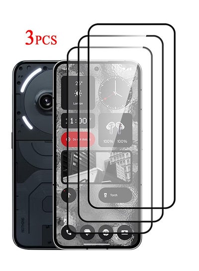 اشتري 3 PCS Screen Protector for Nothing Phone 2A, 9H Hardness Anti Fingerprint Scratch Resistance Tempered Glass Screen Protector for Nothing Phone 2A في السعودية