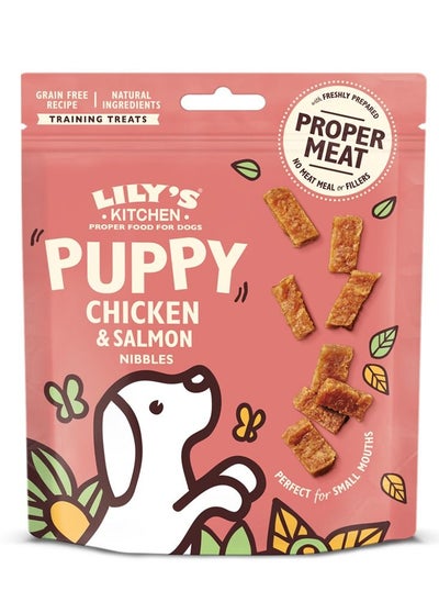 اشتري Chicken and Salmon Nibbles Puppy Treats 70g في الامارات