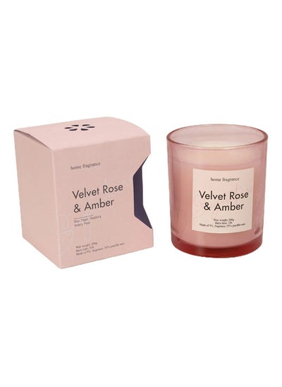 Buy Dash Velvet Rose & Amber Jar Candle, Pink & White - 206 gm in UAE