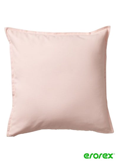 Buy Cushion cover light pink 50x50 cm in Saudi Arabia