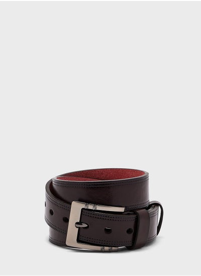 Buy Faux  Stitch Detail Belt in UAE