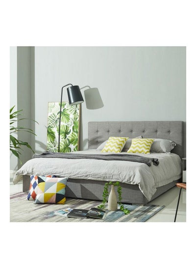 Buy Oakland | Fabric Bed Frame 120x200 cm - Grey in Saudi Arabia