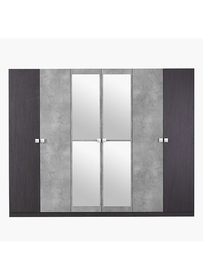 اشتري Cambridge 6-Door Wardrobe with Mirror 58 x 216 x 271.6 cm في السعودية