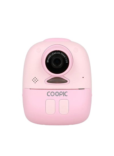 اشتري Children Instant Selfie Print Photo Videos Digital Camera Pink 1080P Full-HD with Color Pens Thermal Print Papers Stickers Lanyard and 32GB Micro SD Card Not Included في الامارات