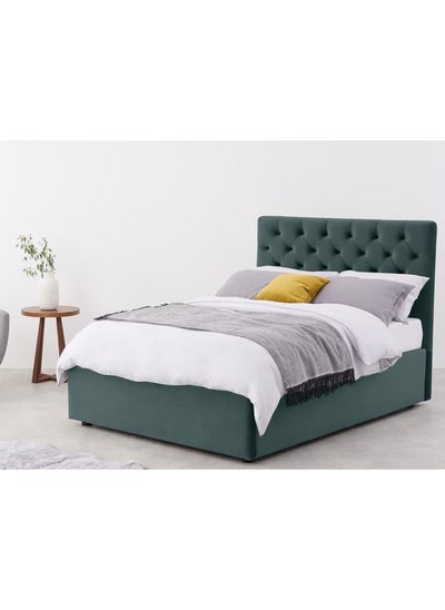 Buy Button tufted bed, Green - 120cm in Egypt