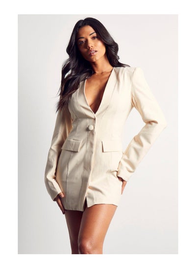 اشتري Tailored Collarless Plunge Blazer Dress في السعودية