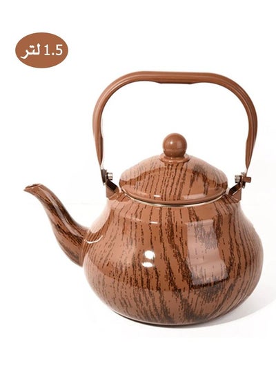 اشتري ابريق شاي معدن مطلي بالمينا 1.5لتر في السعودية
