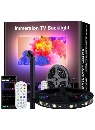 Buy TV Led Backlight, with AR Sensor, Smart TV Lights Behind That Sync with Screen, Compatible with App Music Sync, for Gaming Room, Bedroom, for TV& Monitor, Bluetooth App Remote Control in UAE