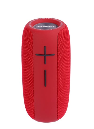 Buy Awei Y370 Bluetooth Speaker Portable Wireless Audio With Led Outdoor Waterproof Loudspeaker Stereo Surround Support FM Radio TF - Red in Egypt