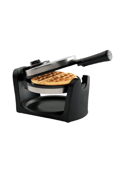 Buy 1080W Adjustable Controls Rotary Waffle Maker Black and Silver 7.2 x 16.2 x 8.5 Inch 6201SGA in Saudi Arabia