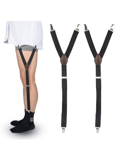 Buy Men Shirt Stays for Tucking Adjustable Elastic Garters  Straps Sock Non slip Clamps Suspenders Holder Clips in Saudi Arabia