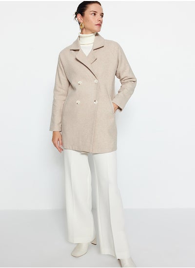 Buy Stone Wool Cashmere Coat TWOAW21KB0017 in Egypt