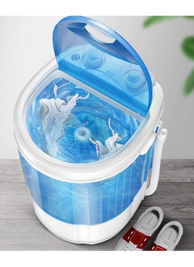 اشتري Home Shoe Washer, Portable Smart Mini Washer, 4.5kg Capacity, Removable Shoe Brush, Anti-Bacterial Light Blue, Knob Control في الامارات