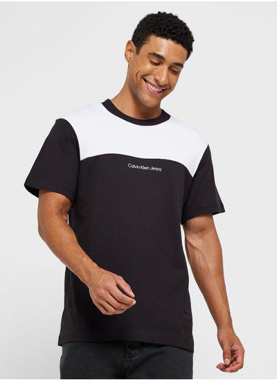 Buy Color Block Crew Neck T-Shirt in Saudi Arabia