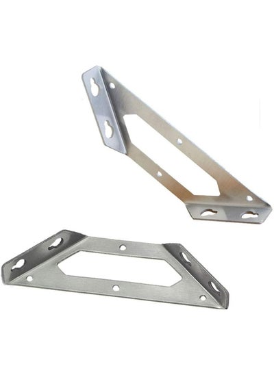 اشتري Triangular Bracket, Stainless Steel Three-sided Fixed Corner Brace, Furniture Fastener Joint Angle Connector for Wood Shelf Cabinet Table Chair (145x47x16mm - 2pcs) في الامارات