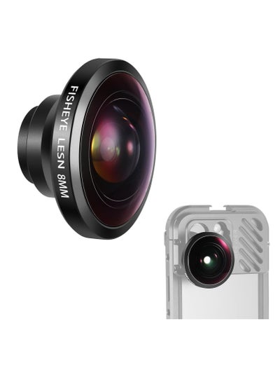 Buy HD 8mm Fisheye Lens for 17mm Thread Compatible with SmallRig iPhone Samsung Cases 220 Degree Wide Angle in Saudi Arabia