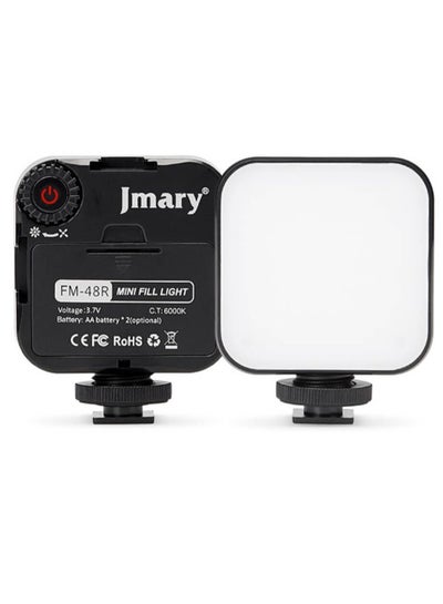 Buy JMARY Light Led Panal FM48R with color range 6000, Number of Led Lamps 48, (6 Watt) with battery capacity 2×AA (not Included) mAh, 682 gram (Model :FM48R) in Egypt