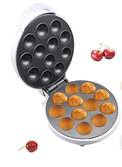 Buy 12-Slot Electric Pop Cake & Donut Maker, Non-Stick Cake Pop Maker with Power & Ready Indicator, Cool Touch Housing, Perfect for Birthday & Holiday Parties in UAE