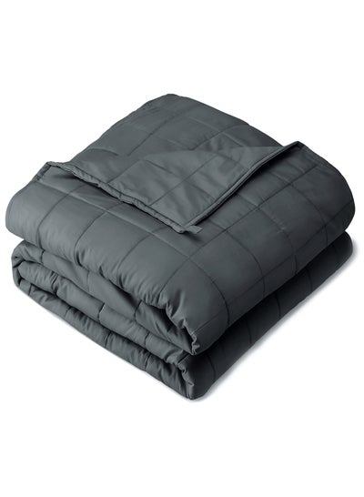 Buy Weighted Blanket 15lbs Single Size Adult Heavy Blanket 60"x80" Anxiety Relief Autism Therapy Insomnia Stress Relief Blanket Dark Grey 6.8Kg 150x200cm in UAE