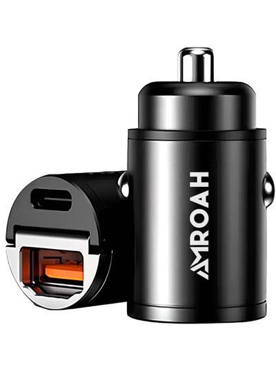 Buy Cigarette Lighter USB Charger 60W Double Port USB A Type C 12-24V, Car Charger Adapter for Auto Fast Charging Phone Tablet Charge for iPhone Pro Max iPad Pro Samsung Galaxy Xiaomi Pixel in UAE