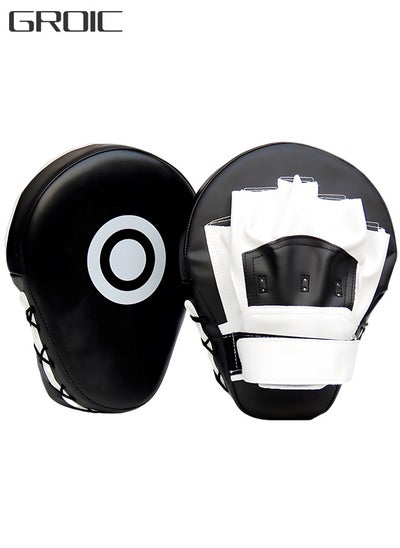 اشتري Boxing Curved Focus Punching Mitts, Shock Absorbent Training Hand Pads, Extra Large & Thicken Leatherette Boxing Equipment,Ideal for Karate, Muay Thai Kick, Sparring, Dojo, Martial Arts, MMA 1Pc في الامارات