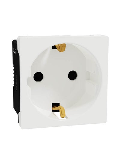 Buy German Socket Outlet E 16A 250V 2 Pin With Earth 2 Module in Egypt