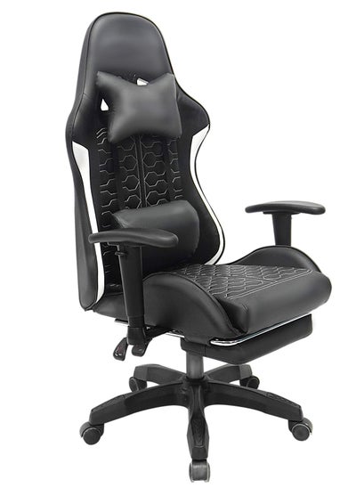 Buy Chulovs Gaming Chair Office Chair High Back Computer Chair Desk Chair Racing Video Game Adjustable Swivel Chair with Footrest and Lumbar Support (Black) in Saudi Arabia