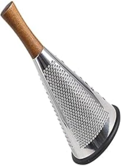 اشتري The triangular grater has a conical shape, a stainless grater with a handle made of wood. One piece في مصر