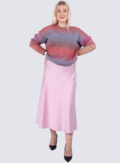 Buy Women's Choice Cora Floral Printed Skirt in Mauve Mist in UAE