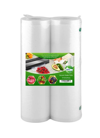 Buy Vacuum Sealer Bags Rolls 2 Pack BPA Free Heavy Duty Vacuum Sealer Bags Commercial Grade Great for Food Vac Storage or Sous Vide Cooking and Freezer Food Storage (28x1500cm) in Saudi Arabia