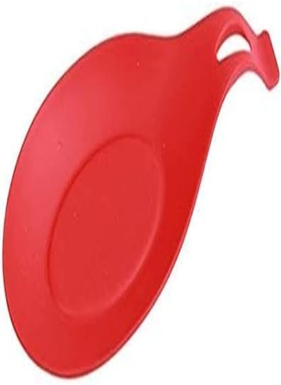 اشتري Improved flexible silicone spoon rest | spoon rests for kitchen | spoon holder | silicone utensils | ladle holder | spoon holder for kitchen | utensil rest | kitchen spoon rest (red, 1)) في مصر