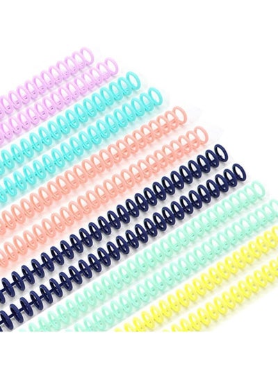 12 Pack Spiral Binding Coils,Colored Coil Bindings Spines,Plastic Loop ...