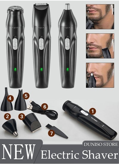 Buy 5in1 Shaver Portable Electric Shaver Powerful Storm Shaver for Men with 3 Replacement Headers, Multifunctional Electric Razor, USB Shaver for Travel in UAE