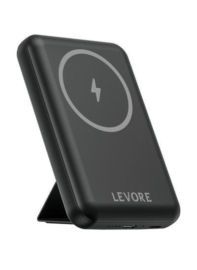 Buy 5000mAh Wireless Magnetic PowerBank, Fast Charging PD20W, 15W|Black in Saudi Arabia